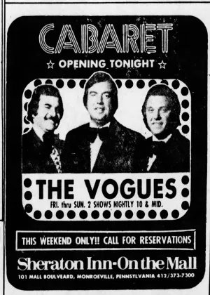 The Vogues Perform at Sheraton Inn - On the Mall